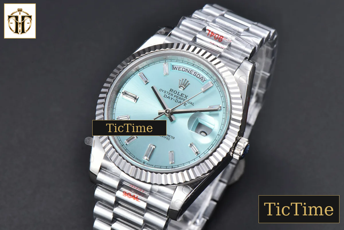 DayDate 36mm GMF Ice Blue Dial Diamond Marker President Bracelet A3235 — foto 5
