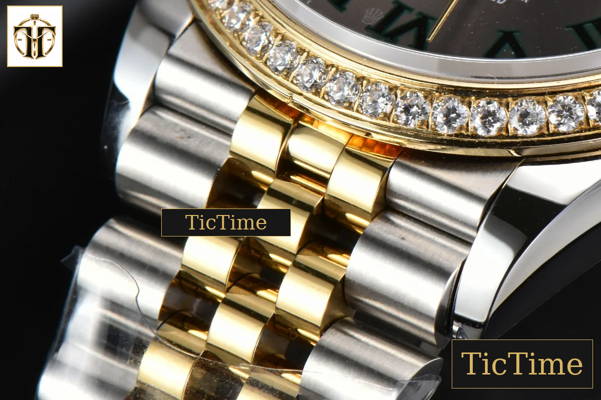DateJust 36mm BPF YG/SS Diamond Wimbledon Gray Dial Green Marker Jubilee Bracelet A2824 — foto 10