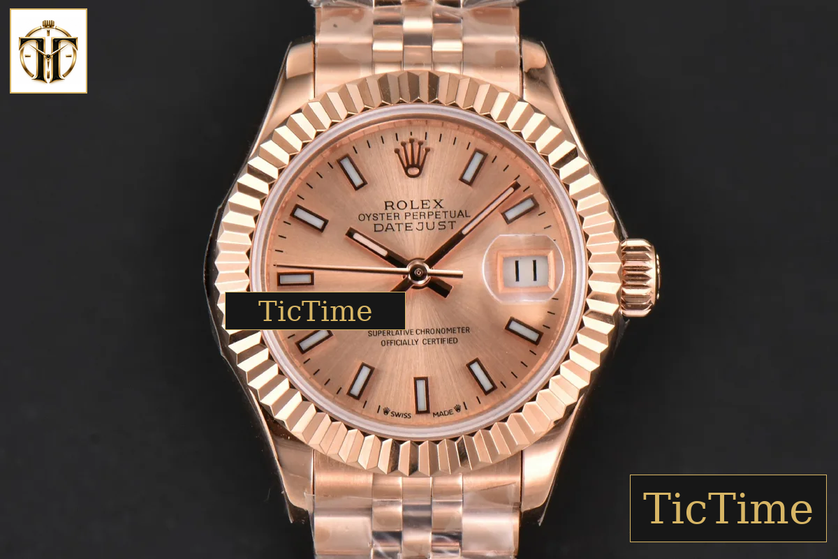 DateJust Ladies 28mm WF RG RG Dial Lume Marker Jubilee Bracelet A2236 — foto 2