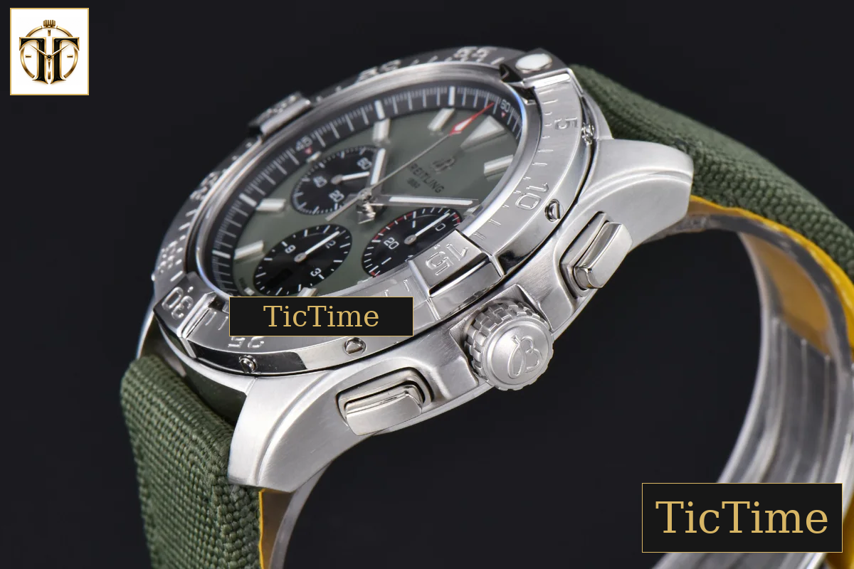 Avenger Chronograph 44mm BLSF SS Green/Black Dial Green Nylon Strap A7750 — foto 11