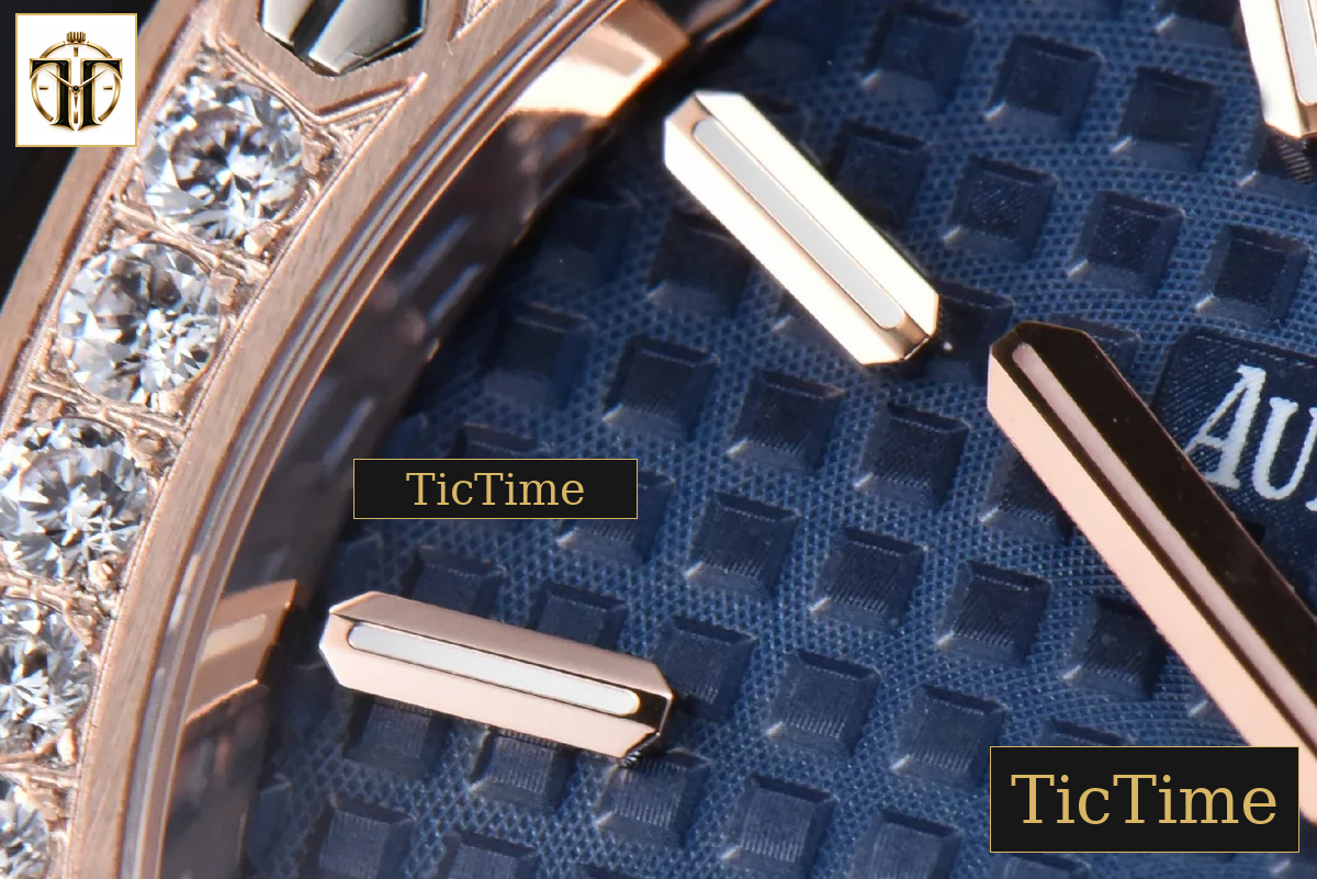 Royal Oak Ladies 67650OR 33mm ZF RG Diamond Blue Dial RG Bracelet Quartz — foto 7