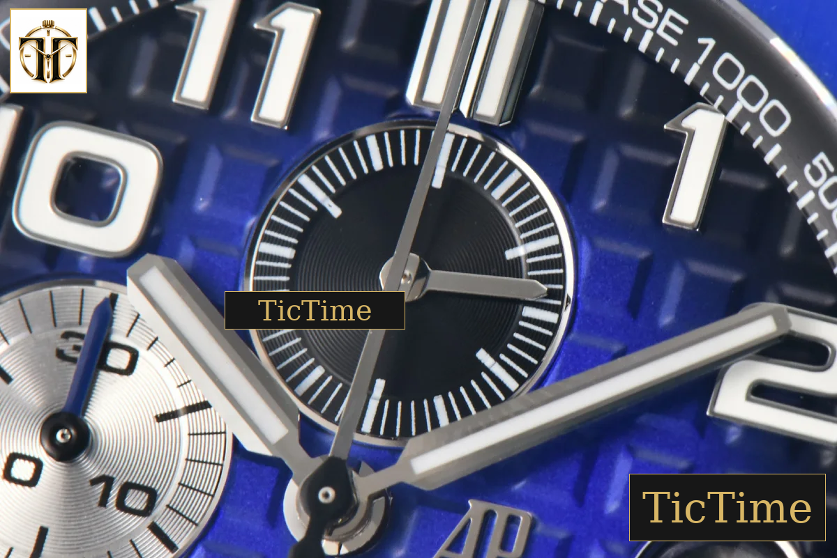 Royal Oak Offshore 26405 44mm RSF Ceramic Blue Dial Silver Subdial Blue Rubber Strap A3126 — foto 5