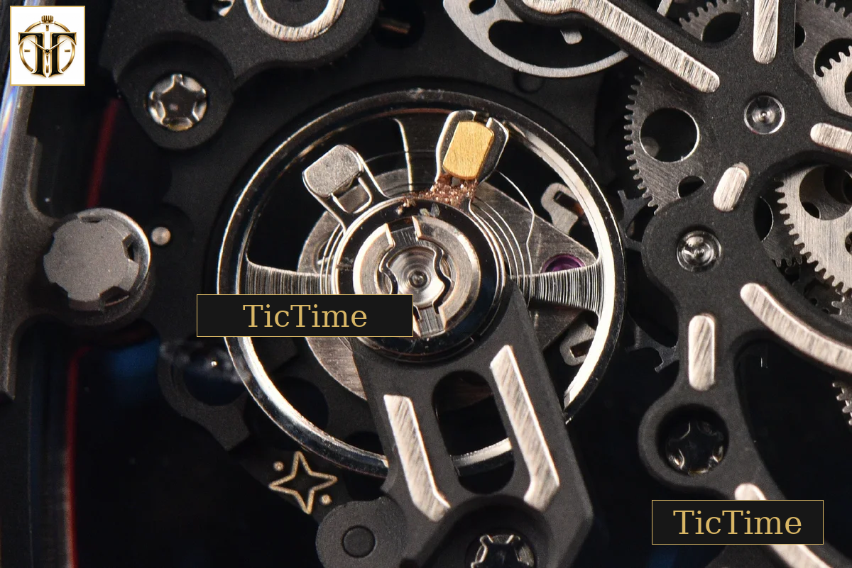 RM055 42.7mm APSF Ceramic Black Bezel Red Skeleton Dial Black Crown Red Rubber Strap RMUL2 — foto 20