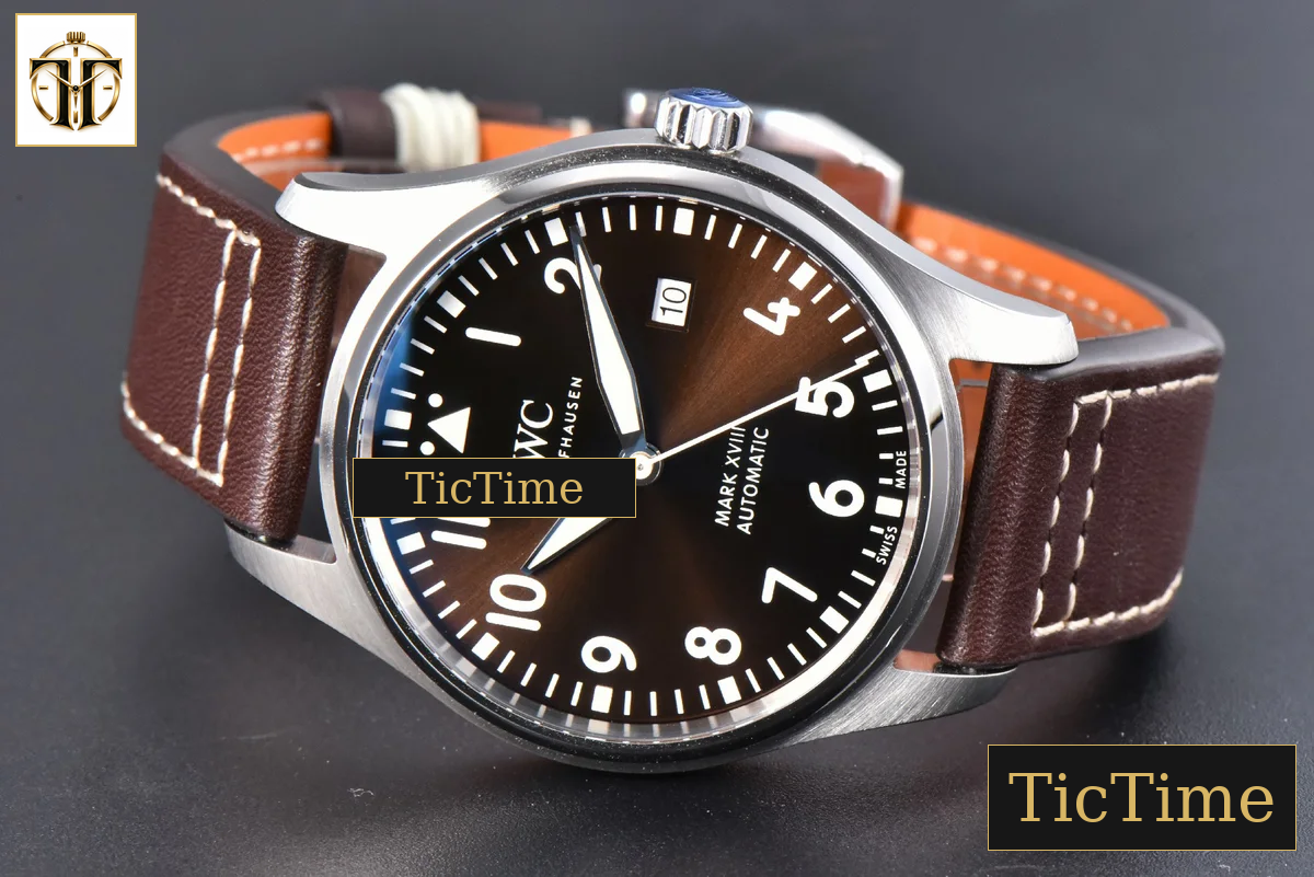 Mark XVIII IWC327003 40mm V7F Brown Dial Brown Leather Strap A2892 — foto 11