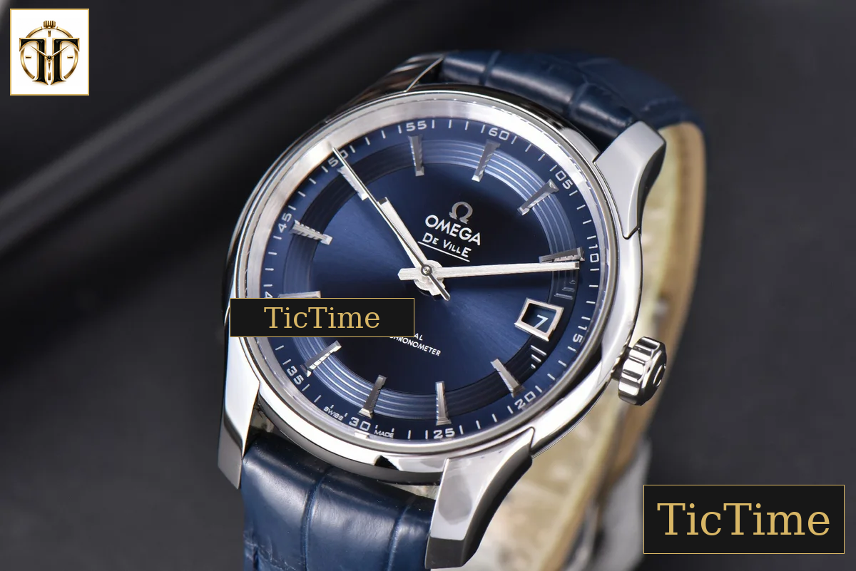 De Ville Hour Vision 41mm VSF Blue/Silver Dial Blue Croco Strap A8500 — foto 3