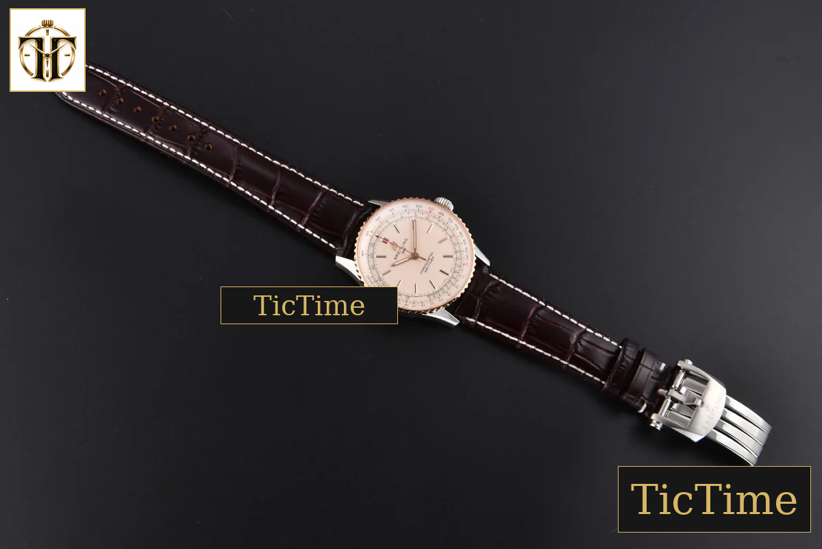 Navitimer Automatic 41mm BLSF SS/RG Silver Dial Brown Leather Strap A2824 — foto 31