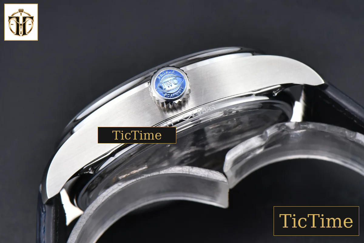 Portugieser Automatic 7 Days IWC0559A 42mm APSF SS White Dial Blue Numeral Markers Black Leather Strap A52010 — foto 13