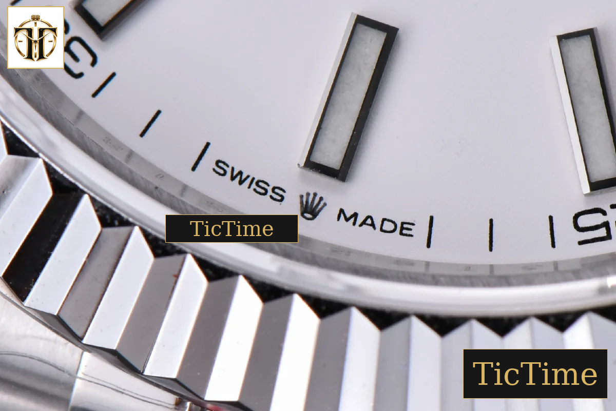 Datejust 41mm GMF SS White Dial Lume Marker Fluted Bezel Jubille Bracelet VR3235 — foto 8