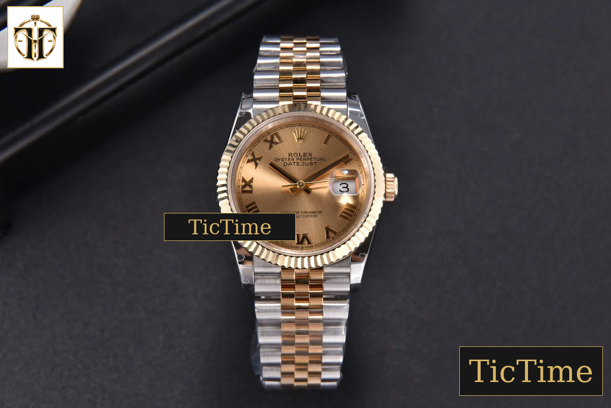 DateJust 904L 36mm GMF YG/SS Fluted Bezel YG Dial Roma Marker Jubilee Bracelet VR3235 — foto 2
