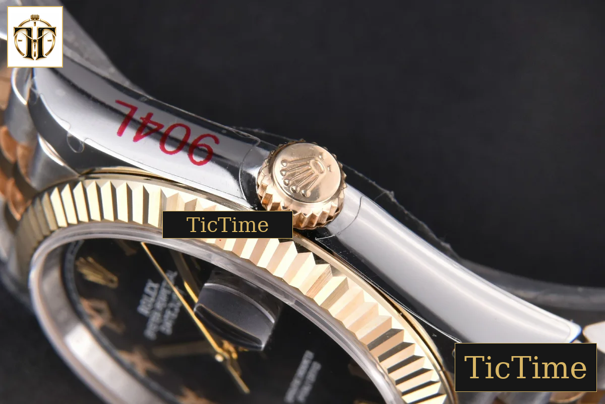DateJust 904L 36mm GMF YG/SS Fluted Bezel Black Dial Roma Marker Jubilee Bracelet VR3235 — foto 16