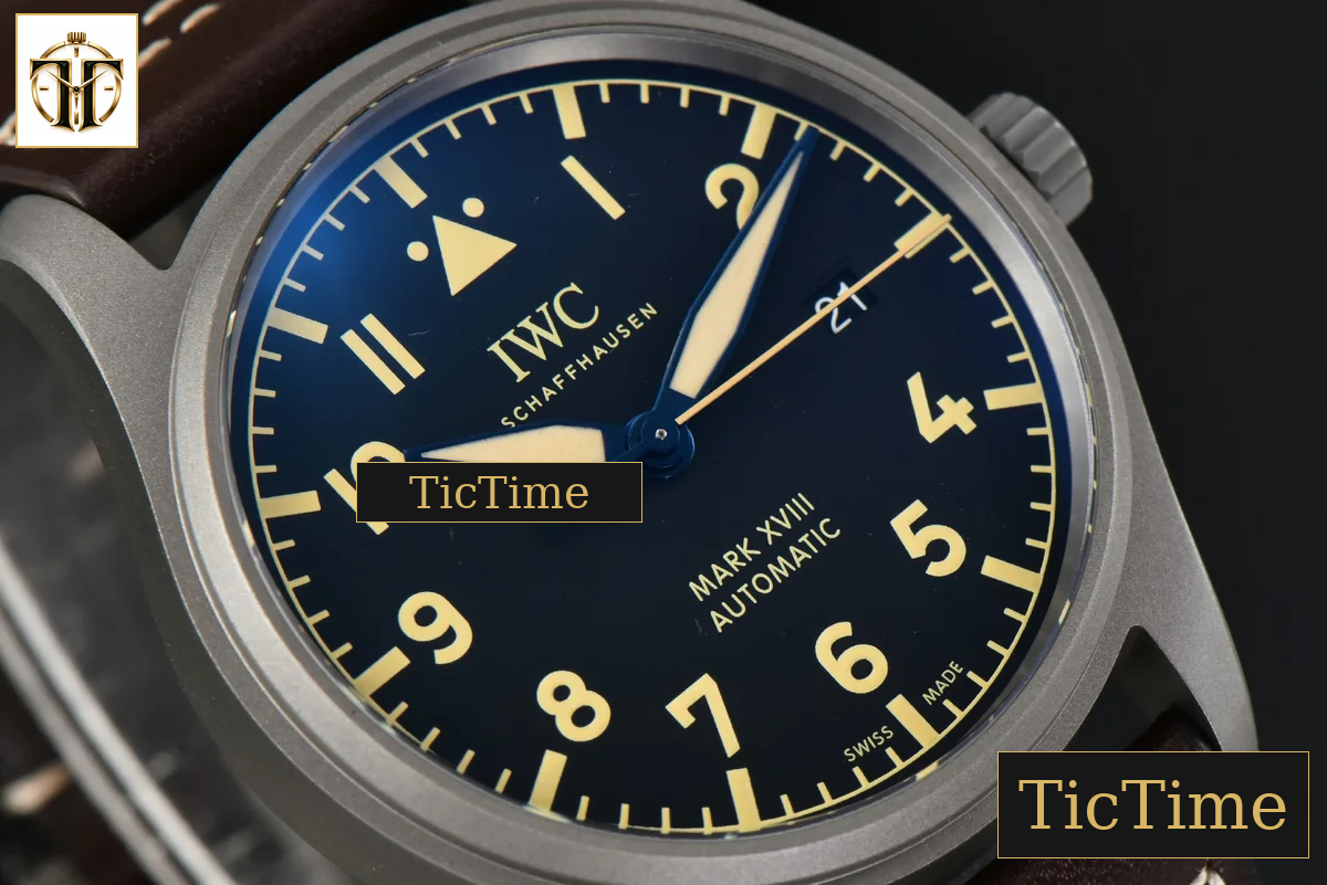 Mark XVIII IW327006 40mm V7F Titanium Black Dial Brown Leather Strap A2892 — foto 10