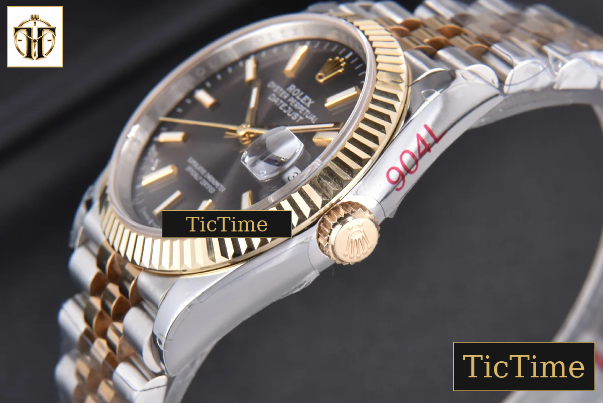 DateJust 904L 36mm GMF YG/SS Fluted Bezel Black Dial Lume Marker Jubilee Bracelet VR3235 — foto 14
