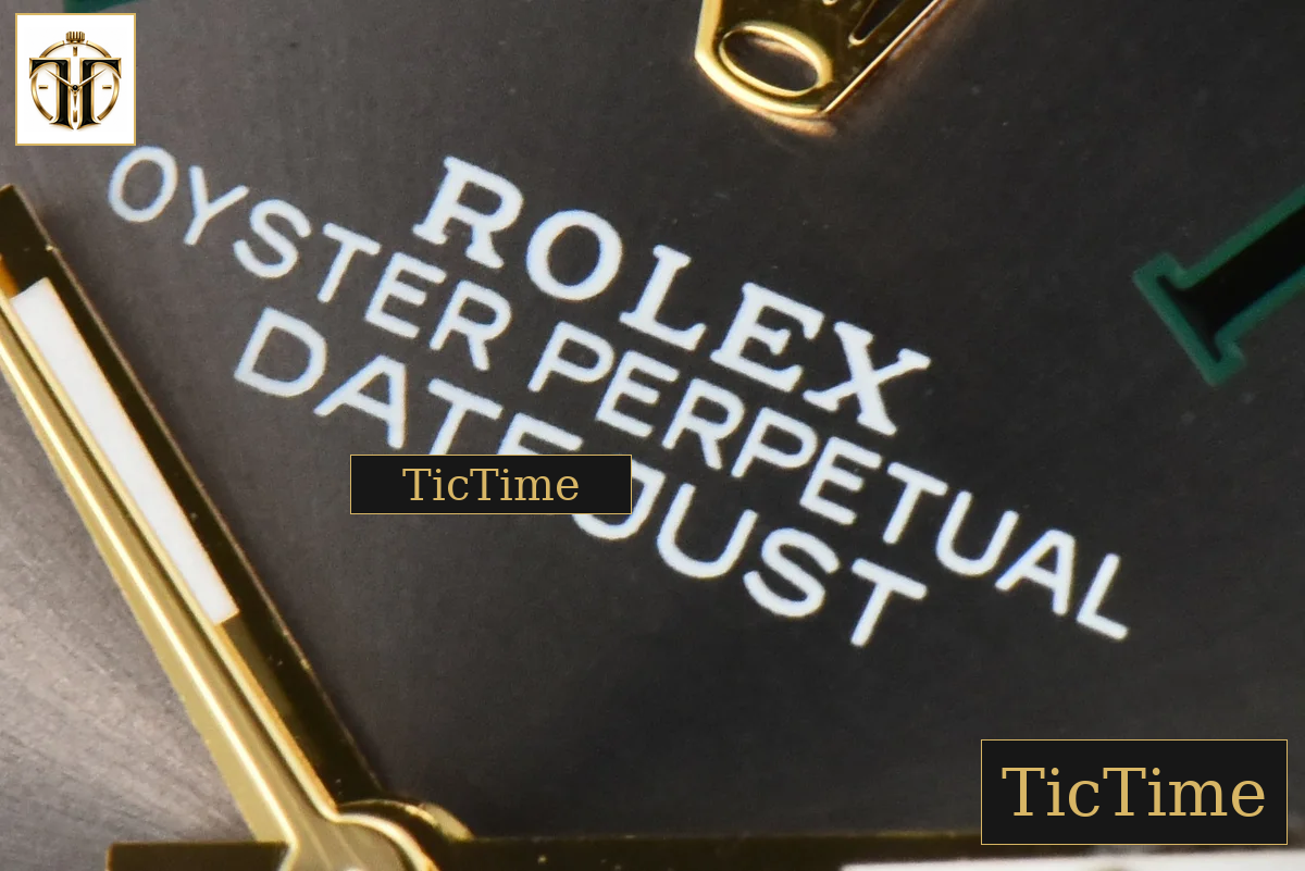 DateJust 36mm BPF YG/SS Diamond Wimbledon Gray Dial Green Roma Marker Oyster Bracelet A2824 — foto 5