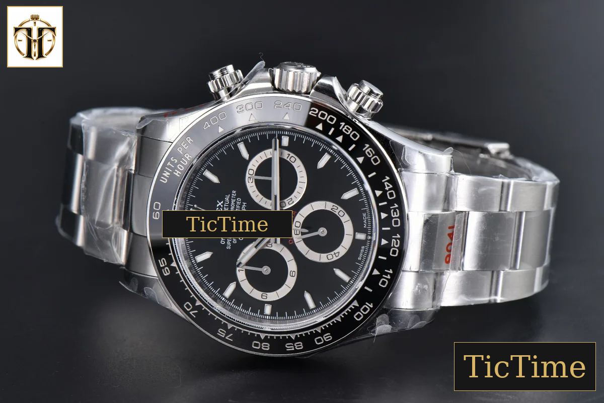Daytona 904L 126500 40mm BPF SS Black Bezel Black Dial SS Bracelet SH4131 — foto 16