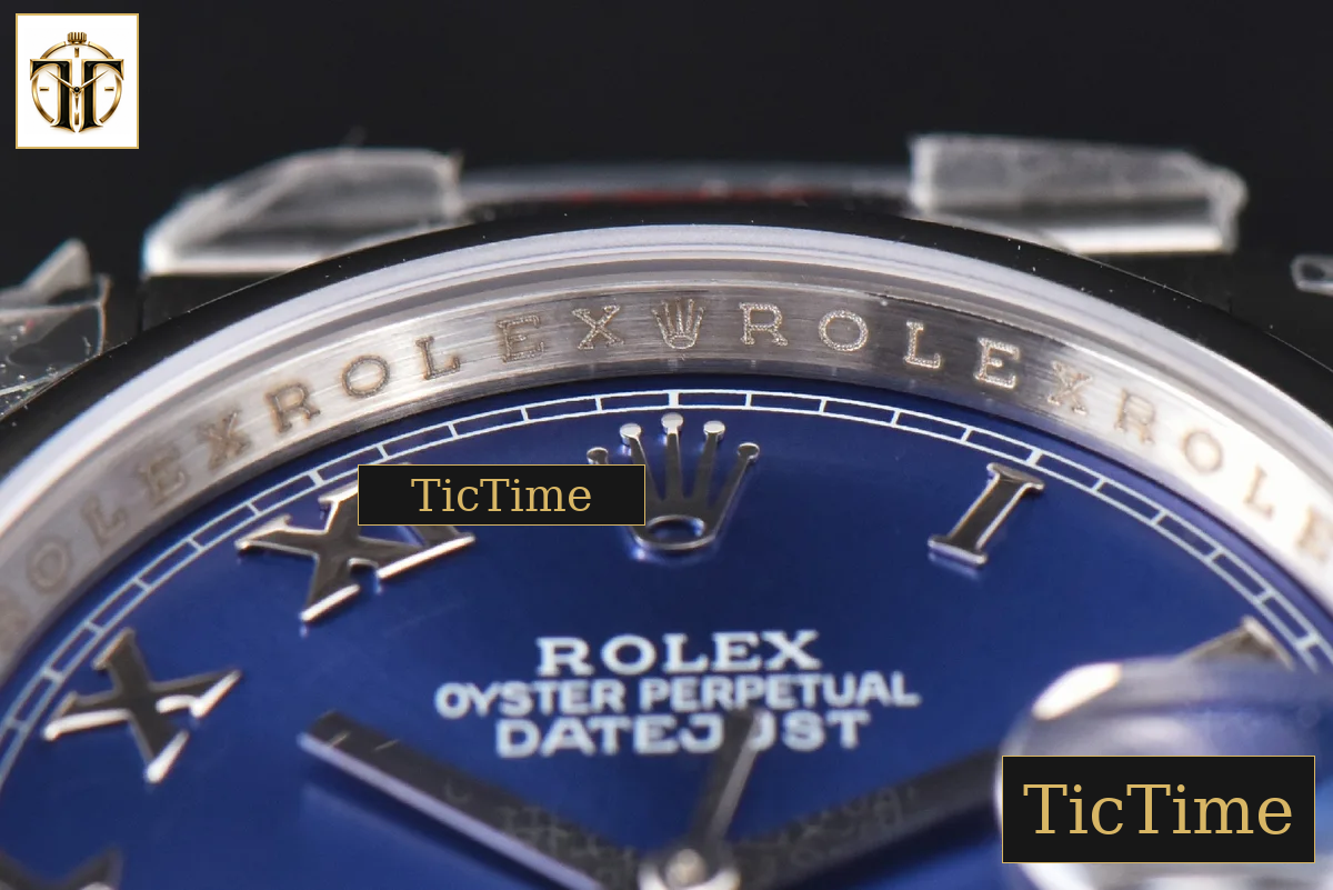DateJust 36mm GMF SS Smooth Bezel Blue Dial Roma Marker Oyster Bracelet VR3235 — foto 10