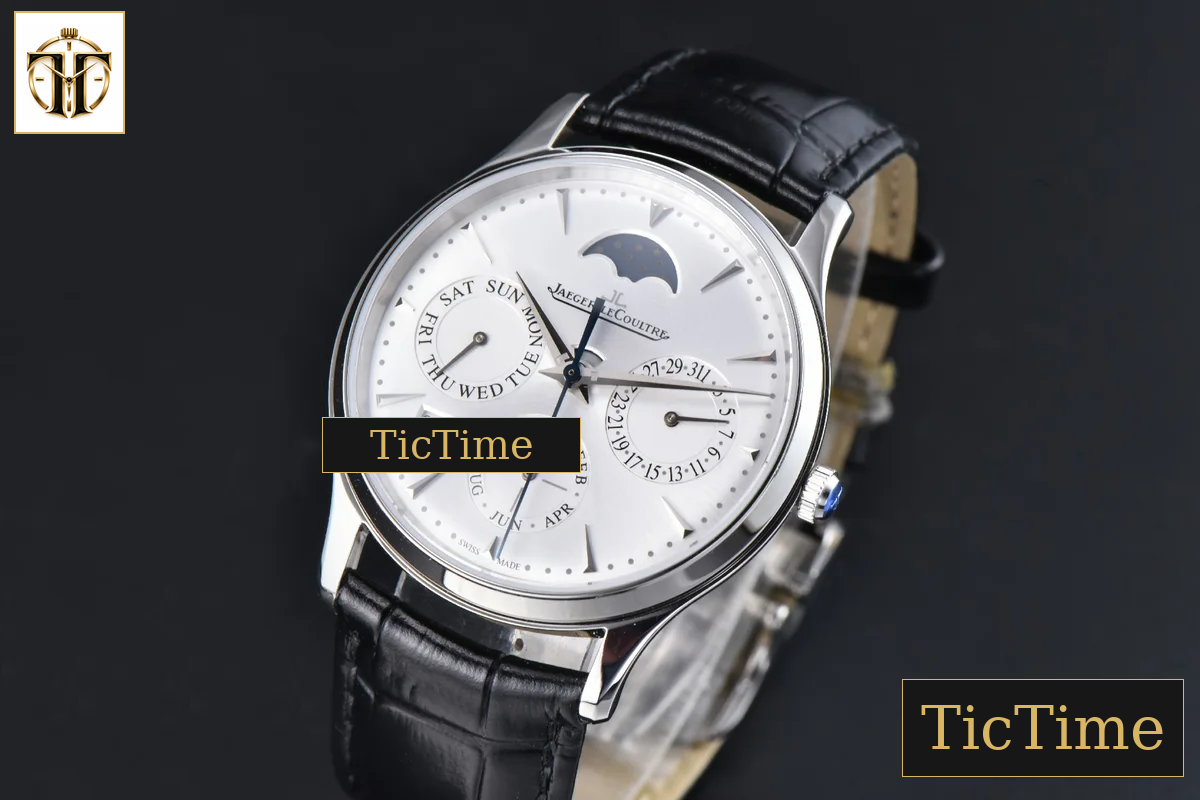 Master Ultra Thin Perpetual Calendar 39mm VRF SS White Dial Black Leather Strap MY9015 — foto 3
