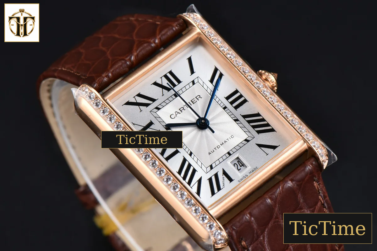 Tank Solo XL Automatic 31mm x 41mm AF RG Diamond Brown Leather Strap 9015 — foto 10