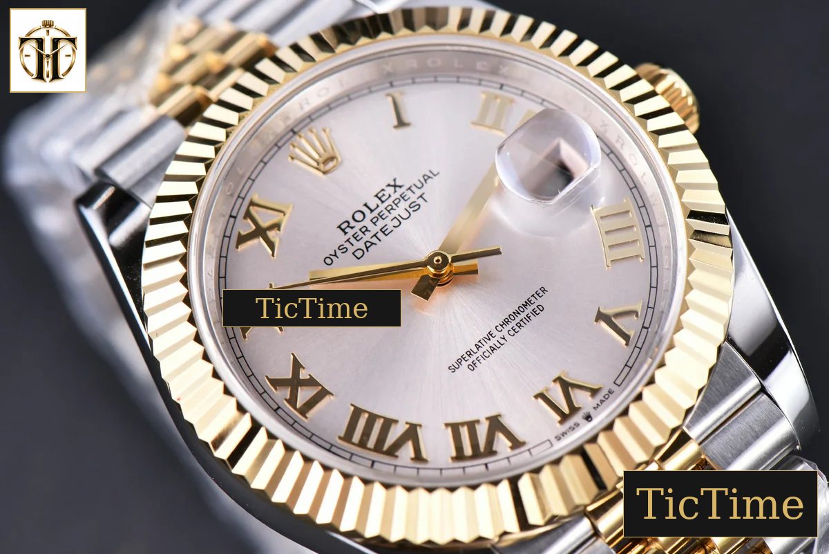 Datejust 41mm GMF YG/SS Silver Dial Roma Marker Fluted Bezel Jubille Bracelet VR3235 — foto 14