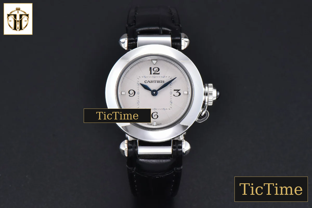Pasha Ladies 30mm AF White Dial Black Leather Strap Jap Quartz — foto 3