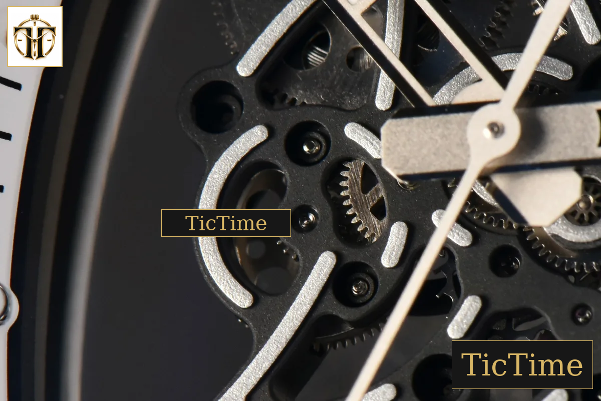 NTPT RM055 43mm ZF White Bezel Black Crown Black Rubber Strap V6 RMUL2 — foto 9