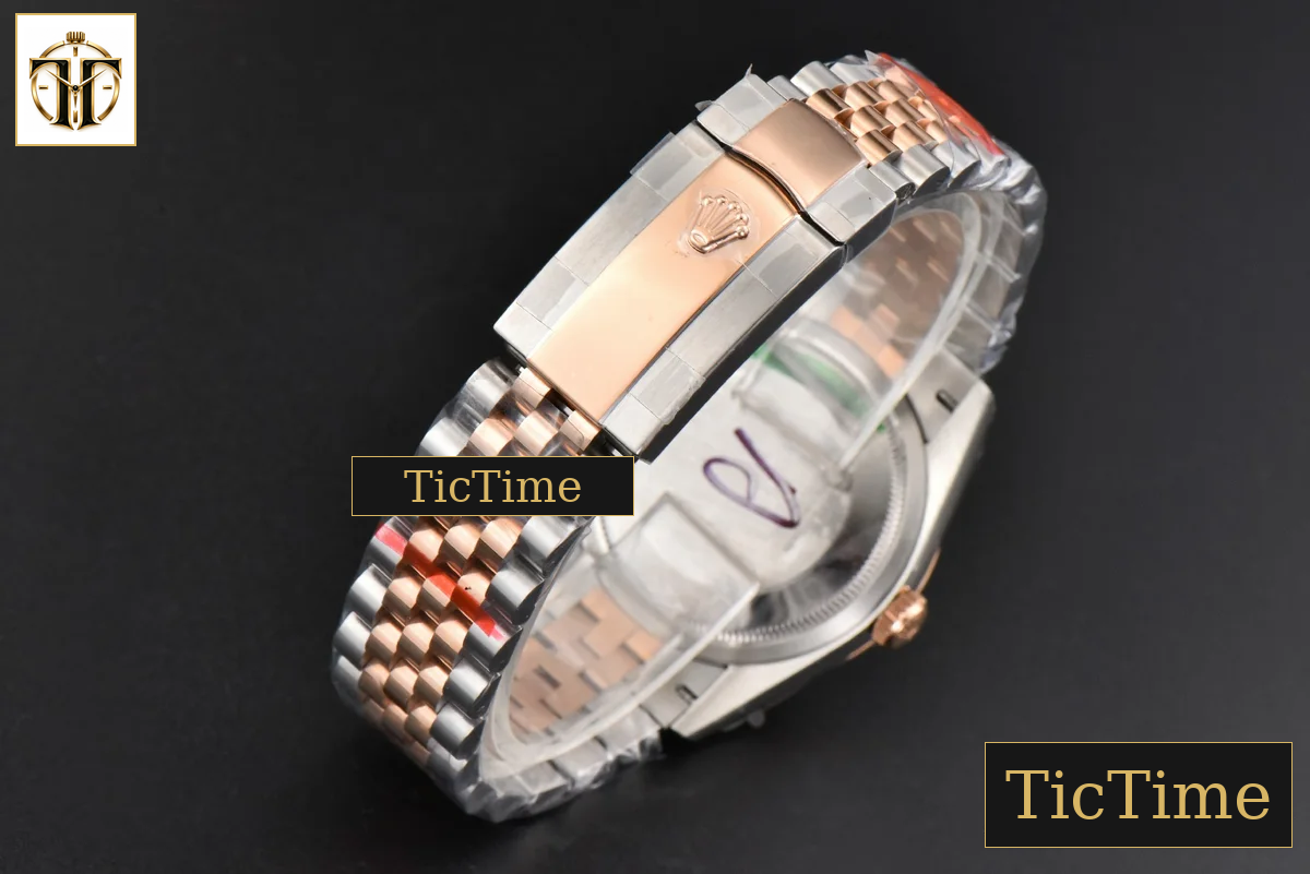 DateJust 36mm BPF RG/SS Fluted Silver Plam Dial Diamond Marker Jubilee Bracelet 2824 — foto 34