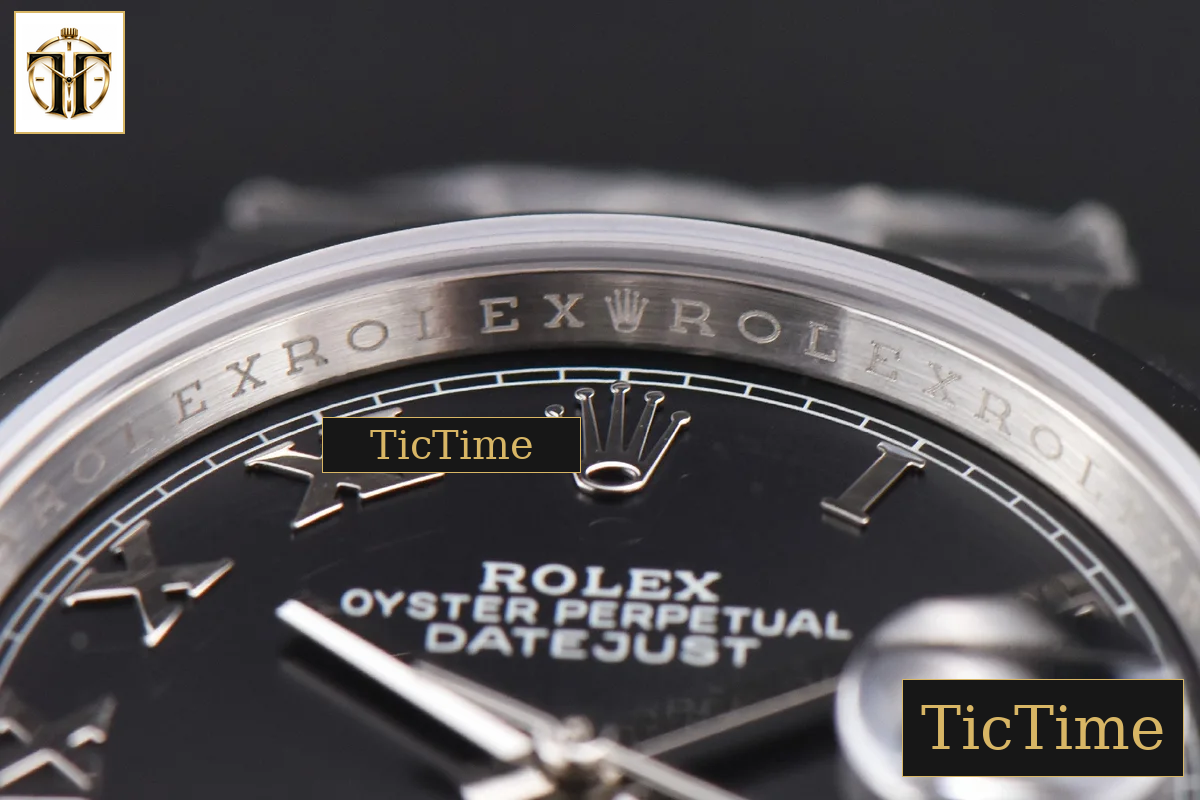 DateJust 36mm GMF SS Smooth Bezel Black Dial Roma Marker Jubilee Bracelet VR3235 — foto 13
