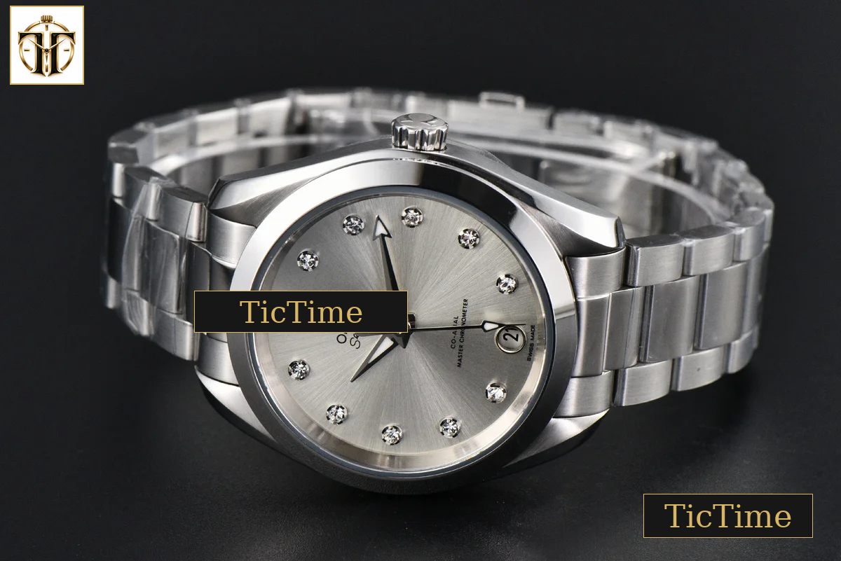 Aqua Terra 150M Ladies 34mm VSF Silver Dial Diamond Marker SS Bracelet A8800 — foto 9