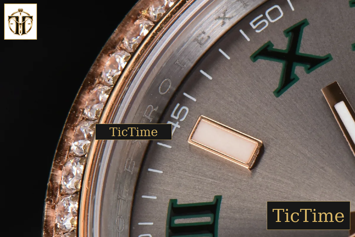 DateJust 36mm BPF RG/SS Diamond Bezel Gray Wimbledon Dial Jubilee Bracelet A2824 — foto 6