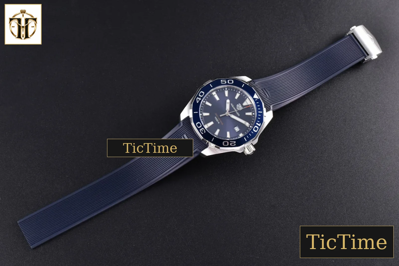 Aquaracer 300M 41mm OF Purple Dial Blue Rubber Strap — foto 23