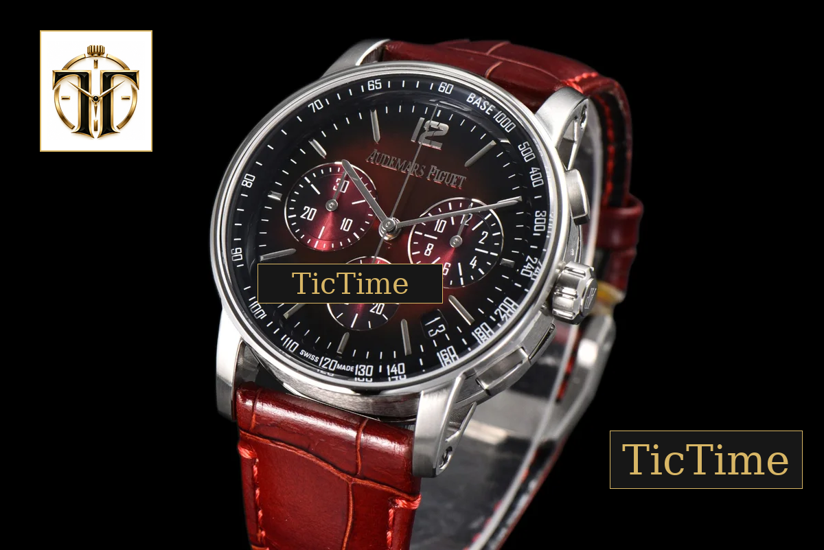 Code 11.59 Chrono 26393 41mm APSF SS Red/Black Dial Red Leather Strap SA4401 — foto 5