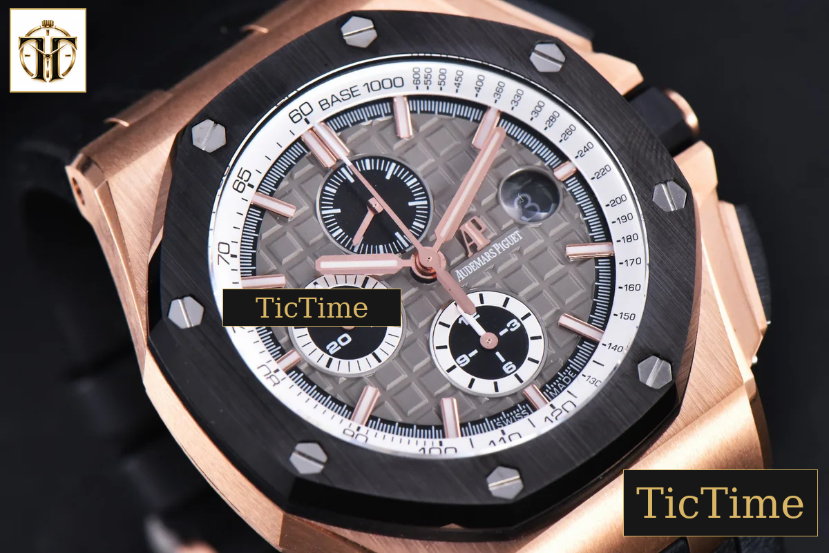 Royal Oak Offshore 44mm JF RG Cermet Bezel Michael Schumacher Gray/White Dial V2 A3126 — foto 11