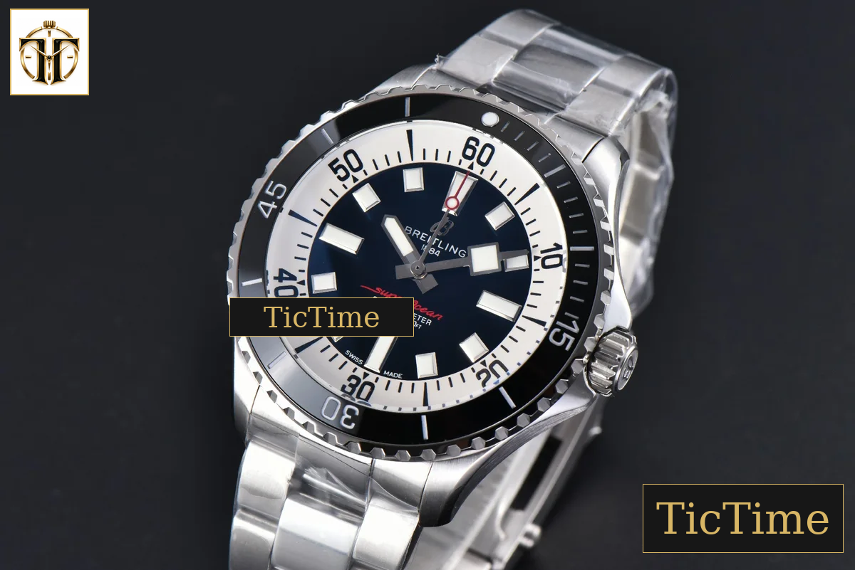 SuperOcean 44mm TF Black/White Dial SS Bracelet A2824 — foto 4