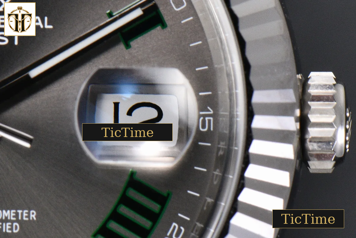 DateJust Wimbledon 126334 41mm VF Gray Dial Green Roma Marker Oyster Bracelet DD3235 — foto 10