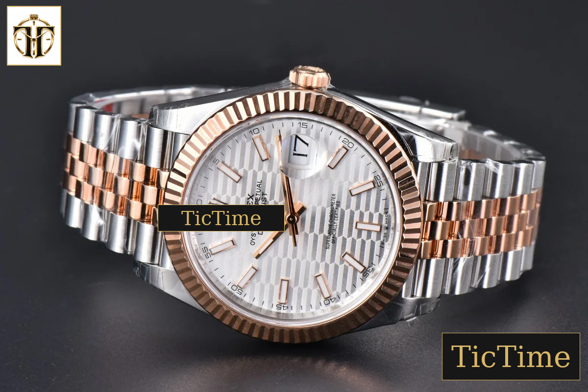 DateJust 41mm VSF RG/SS Silver Motif Dial Lume Marker Jubilee VS3235 — foto 16