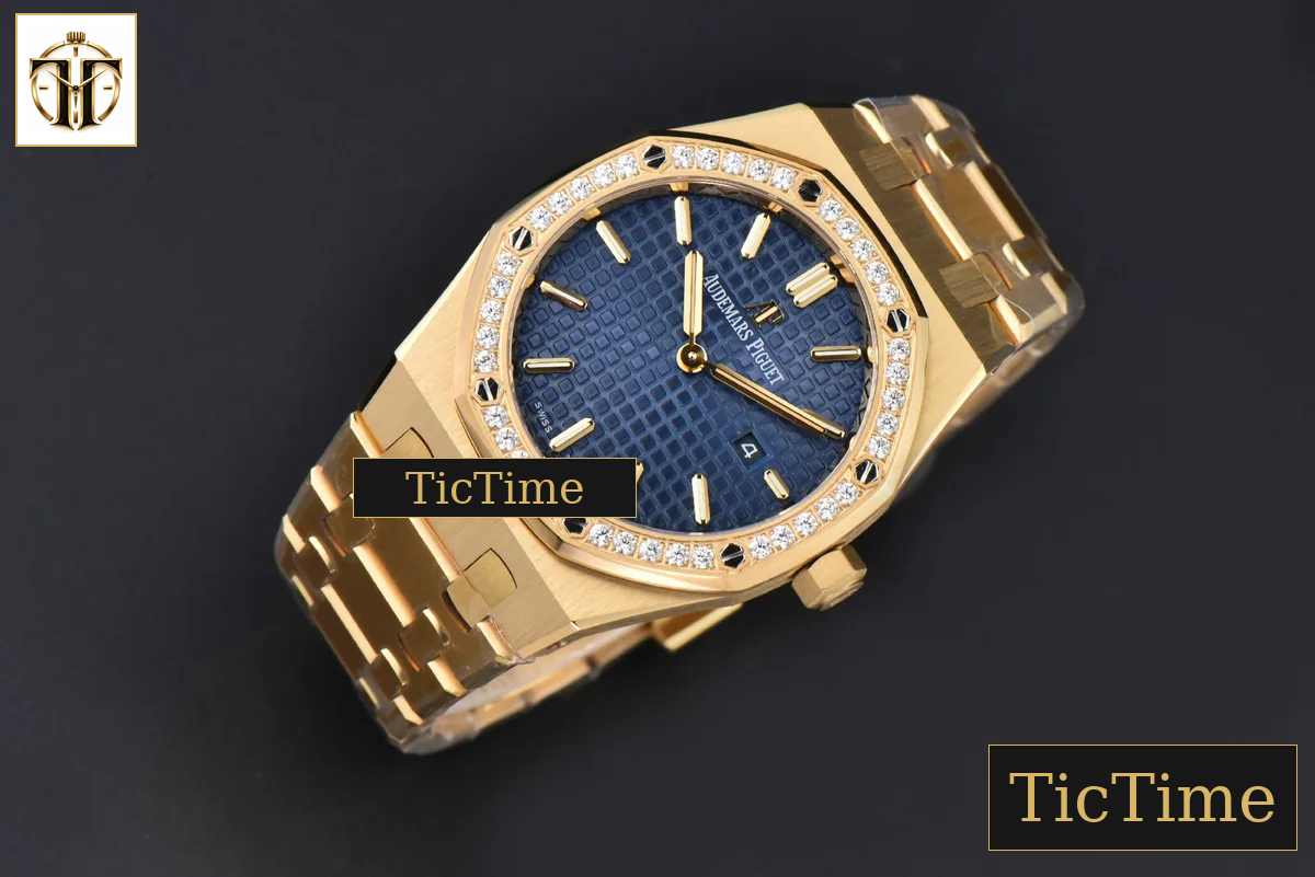 Royal Oak Ladies 67651BA 33mm ZF YG Diamond Blue Dial Blue Bracelet Quartz — foto 4