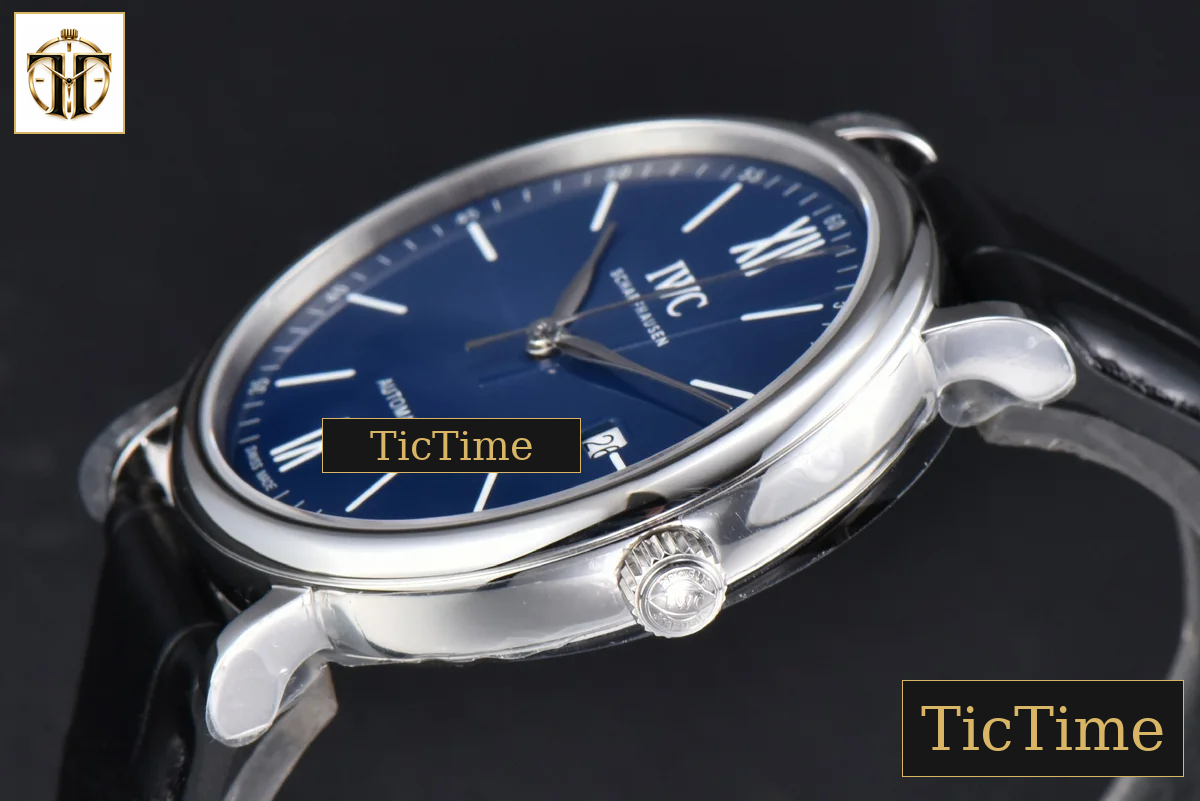 Portofino 40mm V7F Blue Dial Black Leather Strap A2892 — foto 11