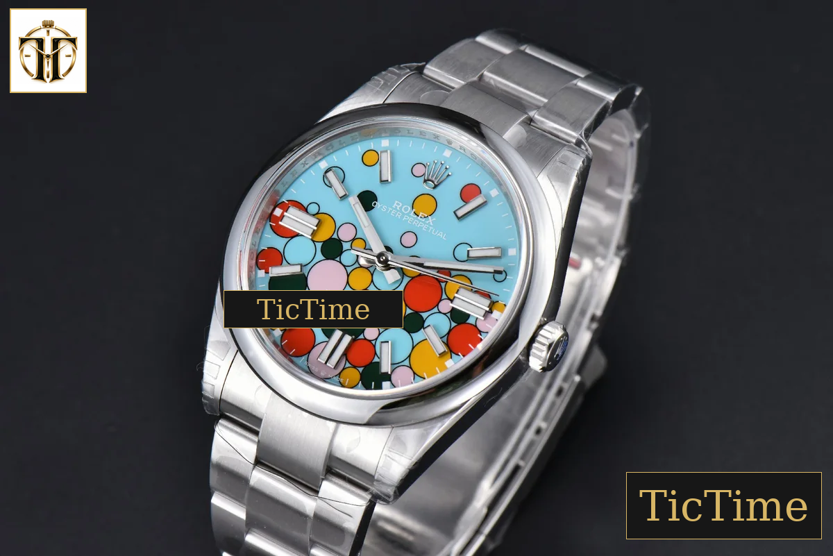 Oyster Perpetual 904L 124300 41mm VSF Tiffany Blue Celebration Ballon Dial SS Bracelet VS3235 — foto 5