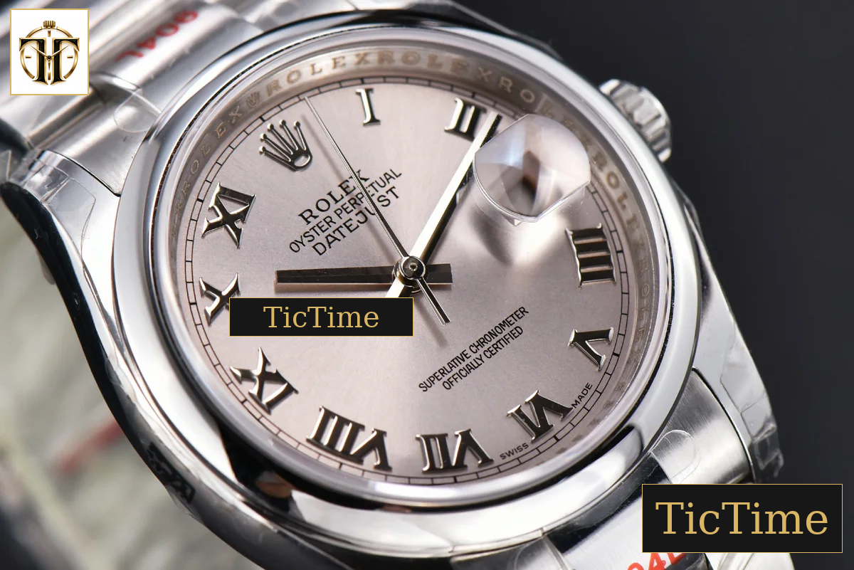 DateJust 36mm GMF SS Smooth Bezel Silver Dial Roma Marker Oyster Bracelet VR3235 — foto 9