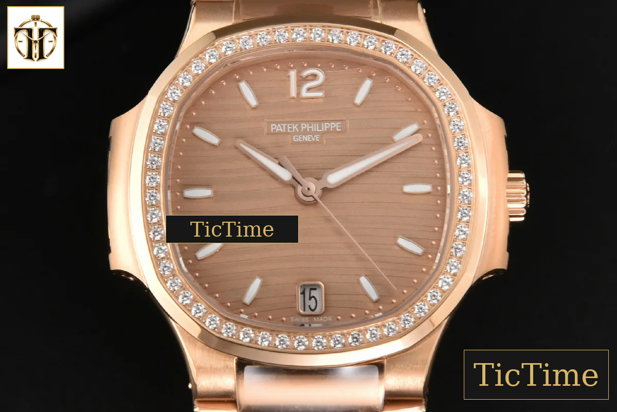 Nautilus Ladies 7118 35mm 3KF RG Diamond RG Dial RG Bracelet 324CS — foto 2