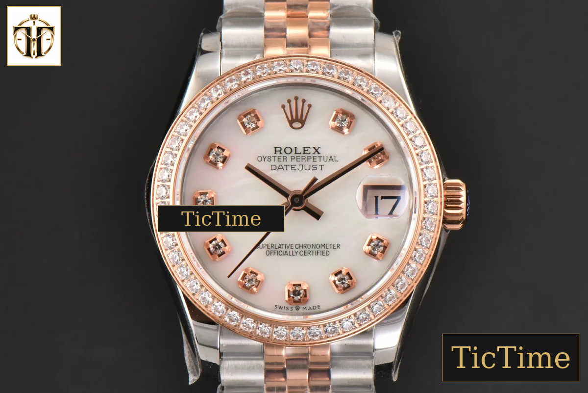 DateJust Ladies 904L 31mm WF RG/SS Diamond MOP Dial Jubilee Bracelet A2671 — foto 2