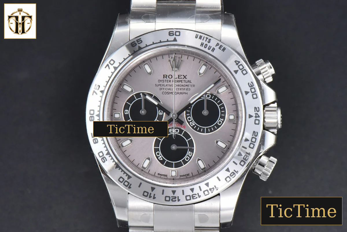 Daytona 116509 40mm Clean Factory SS Gray Dial Black Subdial SS Bracelet A4130 — foto 2