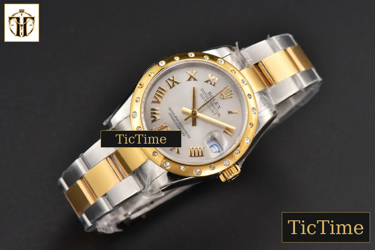 DateJust Ladies 904L 31mm WF YG/SS Diamond Smooth White Dial Roma Marker Oyster Bracelet A2671 — foto 15