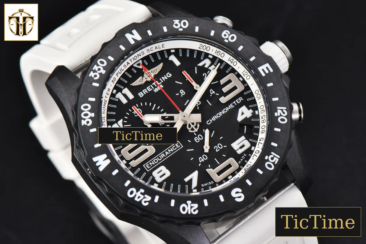 Endurance Pro 44mm OF White Chronometer Dial White Rubber Strap Swiss Quartz — foto 14