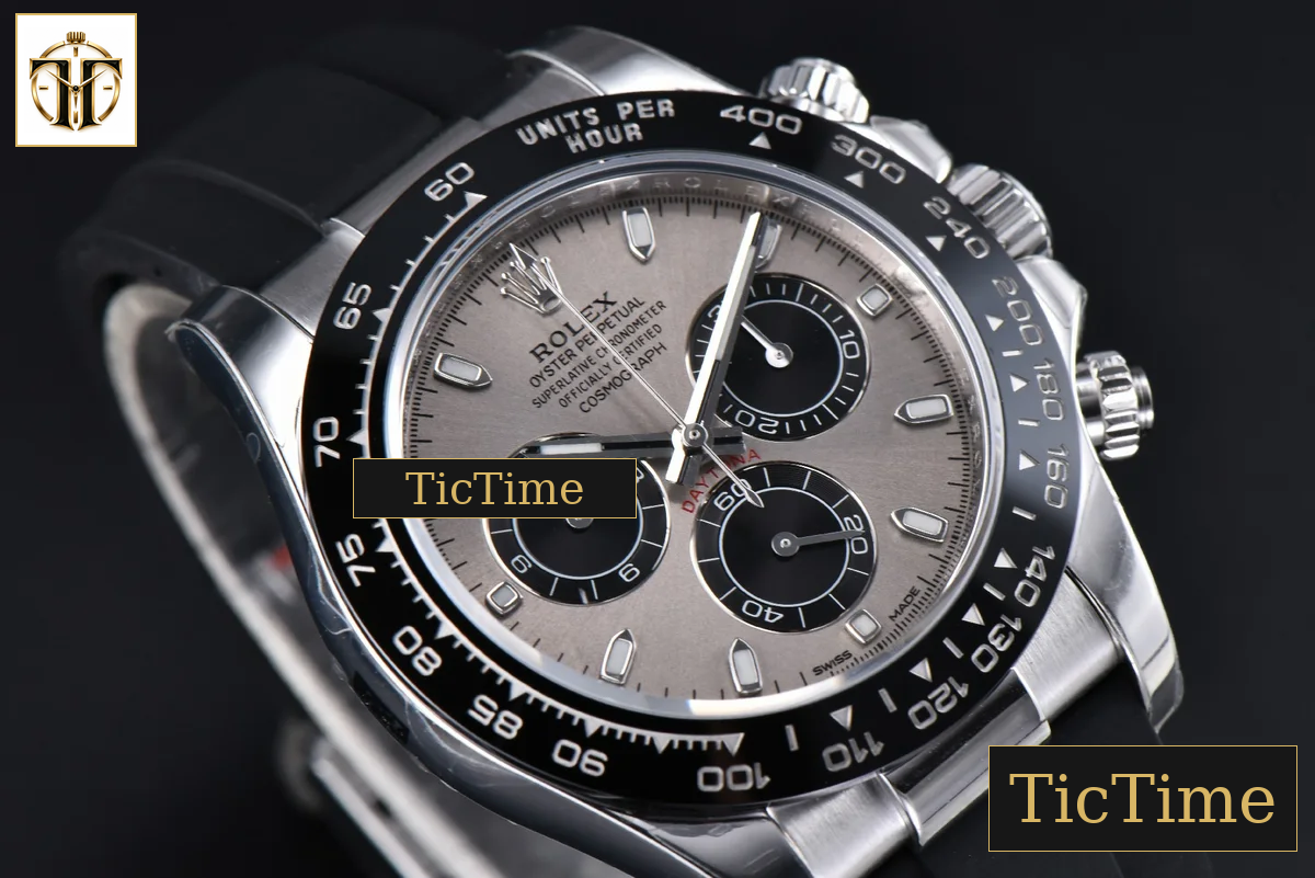Daytona 116519 40mm ZF SS Gray Black Subdial Oysterflex Strap SH4130 — foto 15