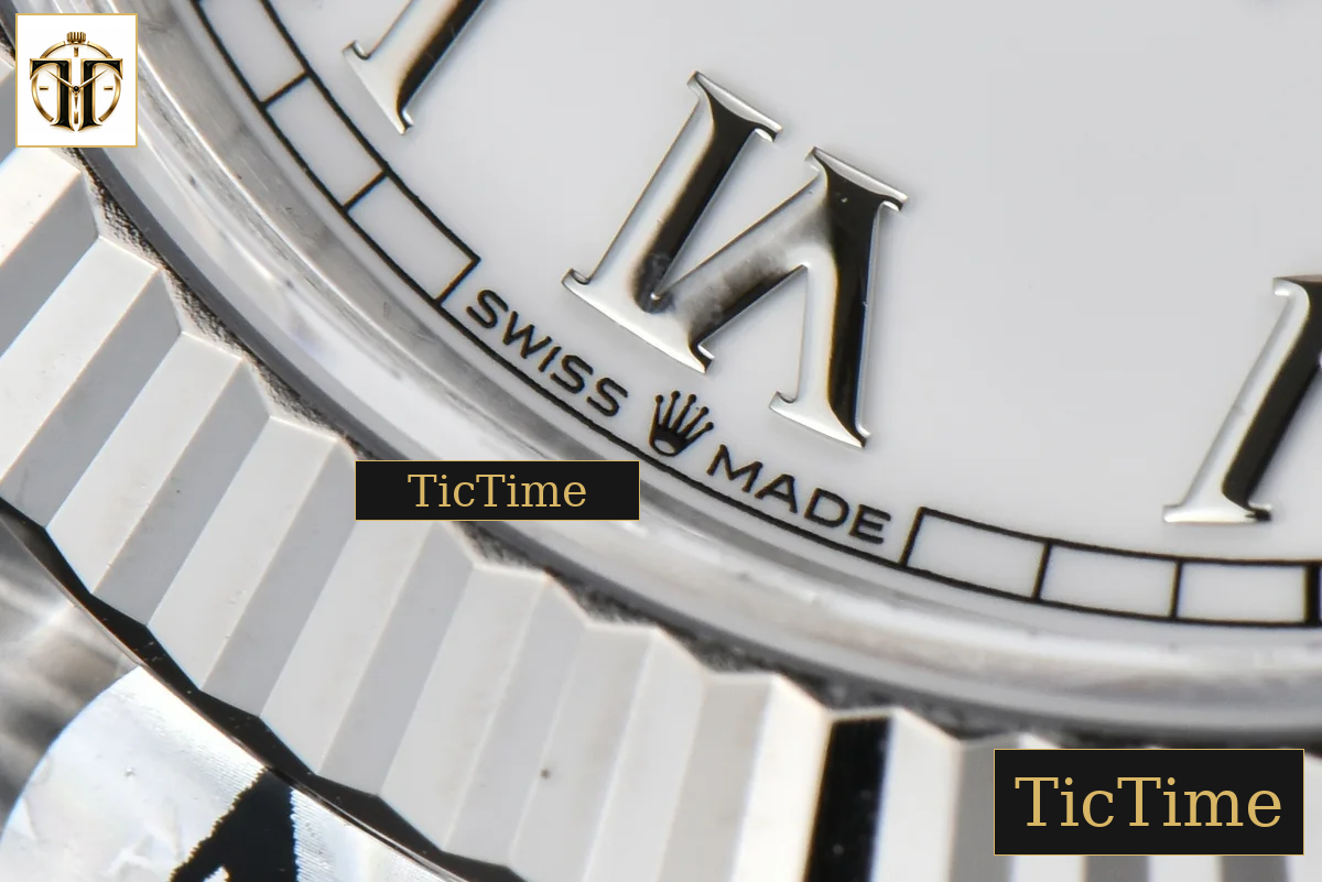 DateJust 904L Fluted Bezel 126334 41mm ARF White Dial Roma Marker Jubilee Bracelet VR3235 — foto 9