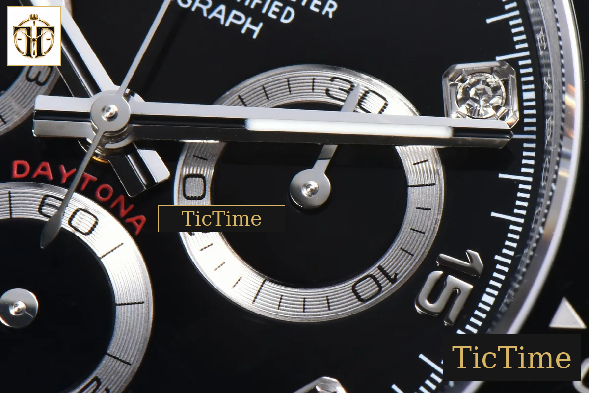Daytona 116519 40mm APSF SS Black Dial Ceramic Bezel Diamond Marker Oysterflex Strap Tungsten Version SH4130 — foto 8