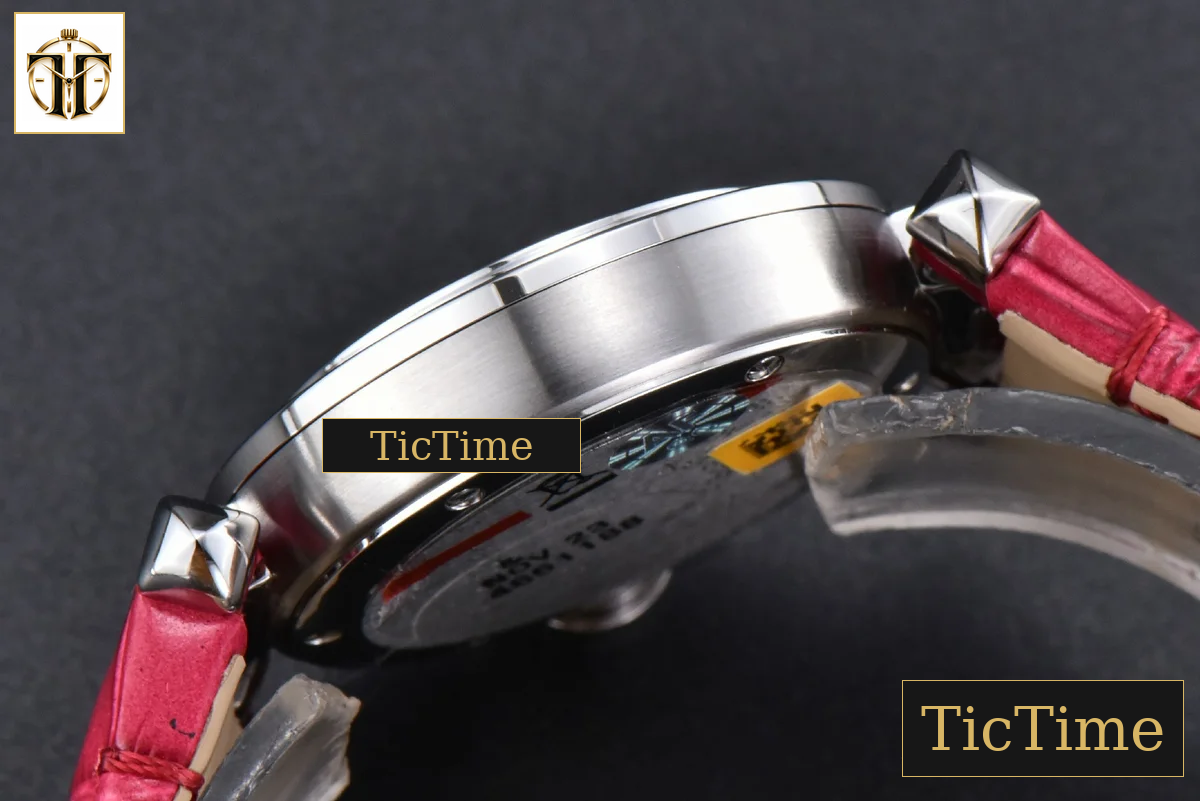 Pasha Ladies 30mm AF White Dial Rose Red Leather Strap Jap Quartz — foto 15