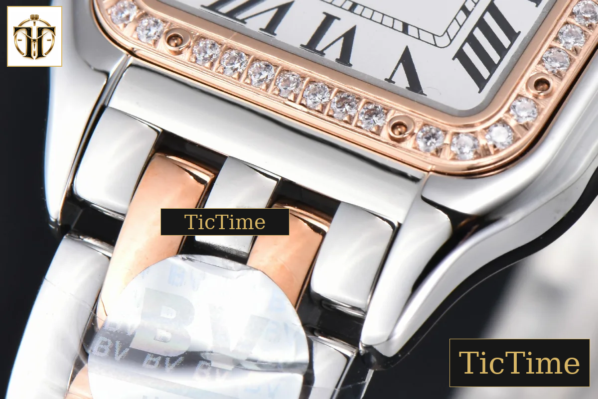 Panthère Secrete Ladies 27mm BVF SS/RG White Dial Diamond Bezel SS/RG Bracelet Ronda Quartz — foto 9