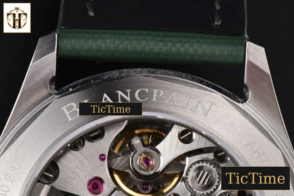 Fifty Fathoms Bathyscaphe 43mm GF Ceramic Green Dial Green Sail-Canvas Strap A1315 — foto 24