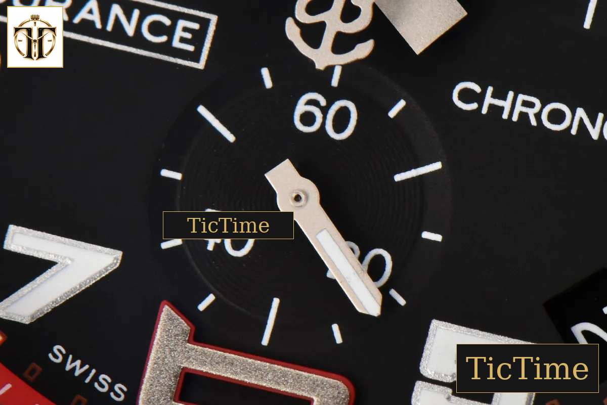 Endurance Pro 44mm OF Red Chronometer Dial Red Rubber Strap Swiss Quartz — foto 8